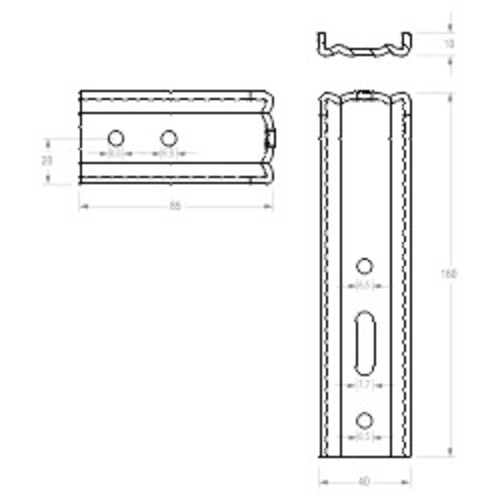 gQ montážní úhelník TOP 160/85 product photo BIGSKZ L