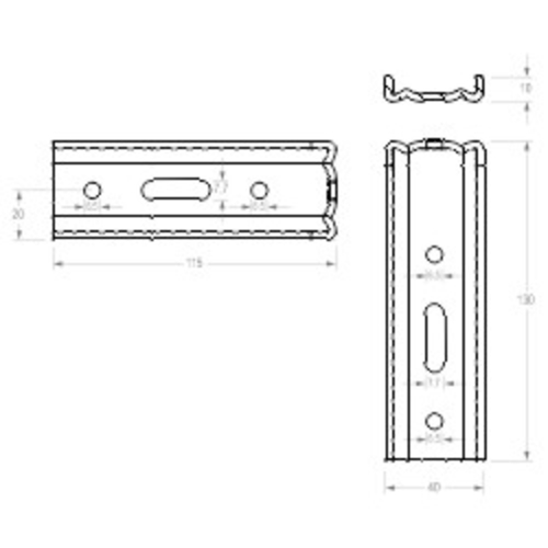 gQ montážní úhelník TOP 130/115 fotografie výrobku BIGSKZ L