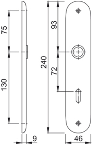 Hoppe 273P dlouhý štítek PZ 72mm F9 fotografie výrobku BIGSKZ L