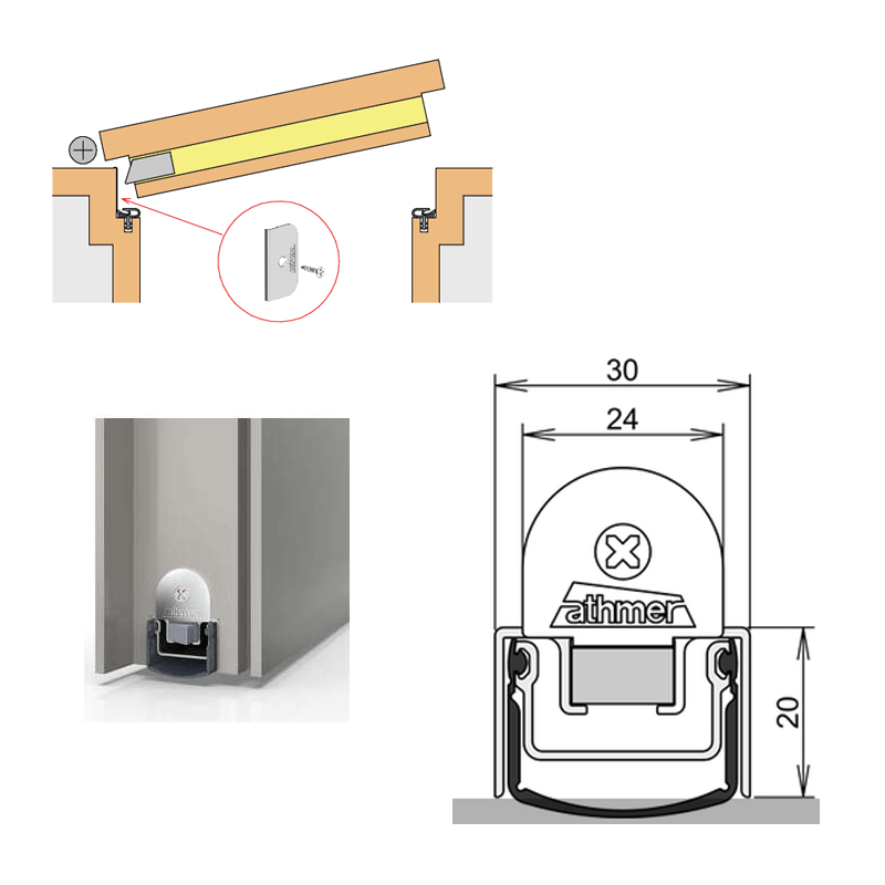 Athmer těsnění autom. Stadi délka 1100mm fotografie výrobku BIGSKZ L