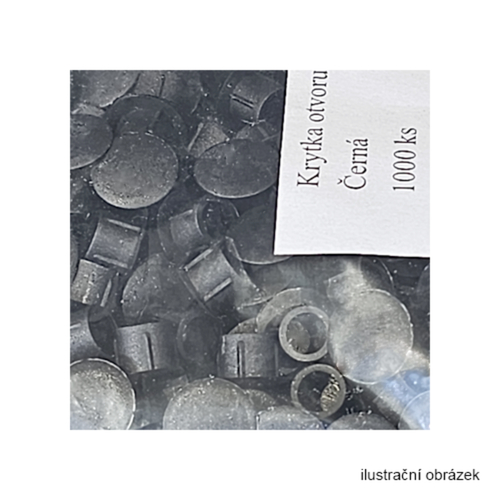 Krytka otvoru, průměr 10mm, černá balení á 1000ks fotografie výrobku