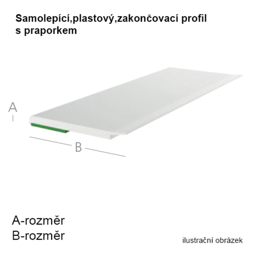 EXTE pl.prof.SKWL40x3x6000mm samolep. zakonč.profil s praporkem product photo