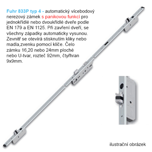 Fuhr 833P-4-U24/35/92/9/H/X P panikový fotografie výrobku