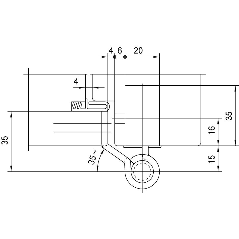 SIMONSWERK Haustürband BAKA Protect 4048 3D Produktbild BIGANW L