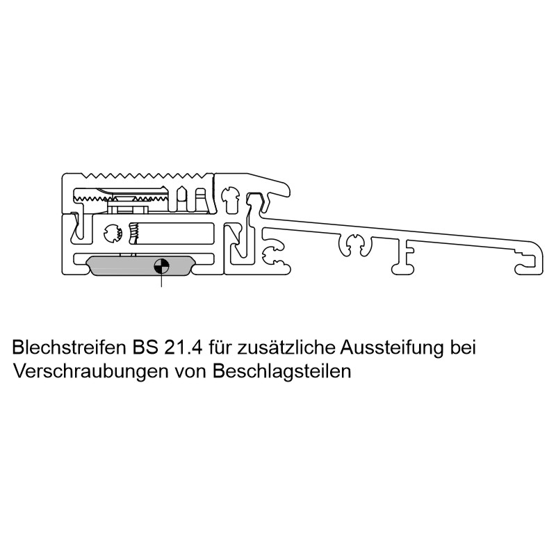 BS 21.4 BLECHSTREIFEN FÜR SCHLIEßSTÜCKE VE 25 ST BLANK Produktbild BIGANW L