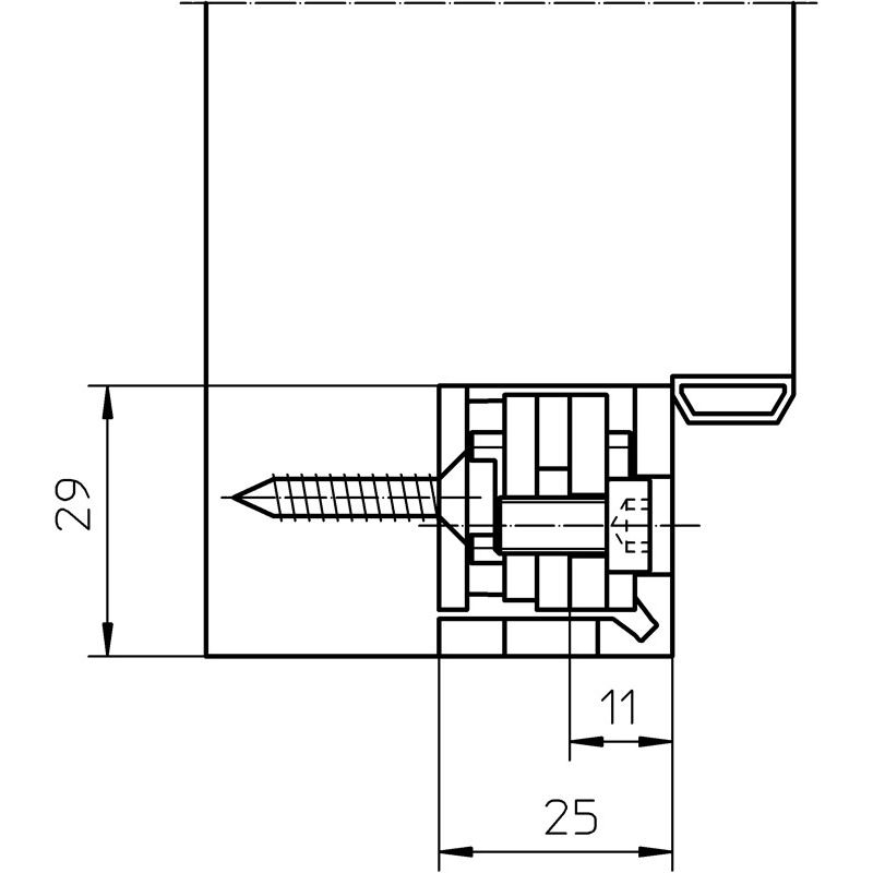 SIMONSWERK Aufnahmeelement VARIANT VX 7531 3D Produktbild BIGANW L