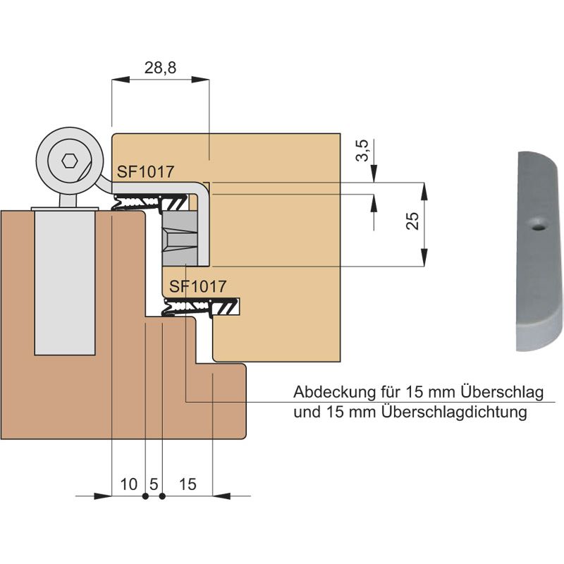 ANUBA Haustür-Rollenband Duplex 320-3D-TL mit Bandtasche Produktbild BIGANW L