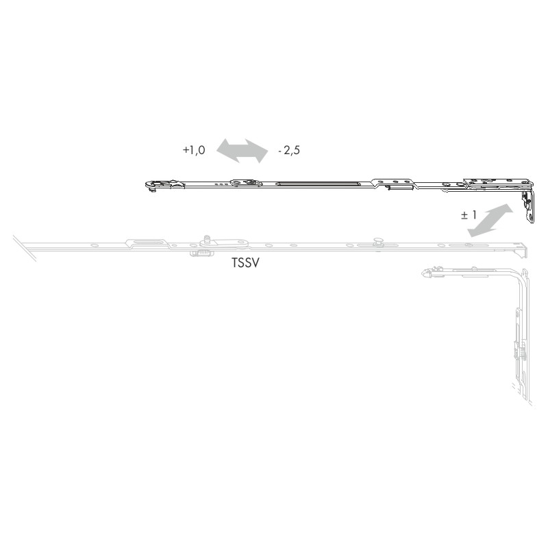 Scherenarm AX 24/13 TS Gr 2+3 ls Krt25 Produktbild BIGANW L