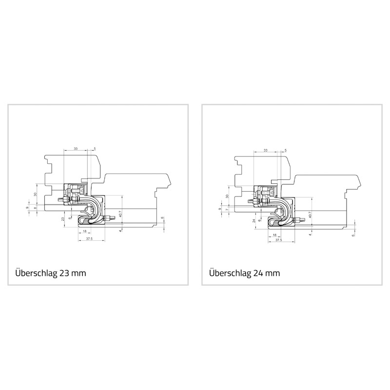 SIMONSWERK Schablone 5 251110 5 (Flügel Überschlagstärke 23-24 mm) Produktbild BIGANW L
