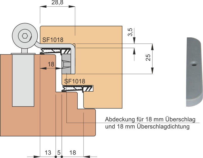 ANUBA Haustür-Rollenband Duplex 321-3D-TL mit Bandtasche Produktbild BIGANW L