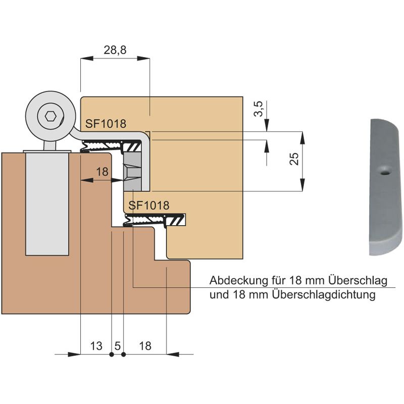 ANUBA Haustür-Rollenband Duplex 321-3D-TL mit Bandtasche Produktbild BIGANW L