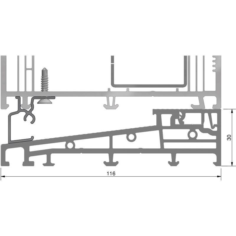 greenteQ Aufsatzprofil TSAF11-30116-NL für 101334/101335 L=5 m Produktbild BIGANW L