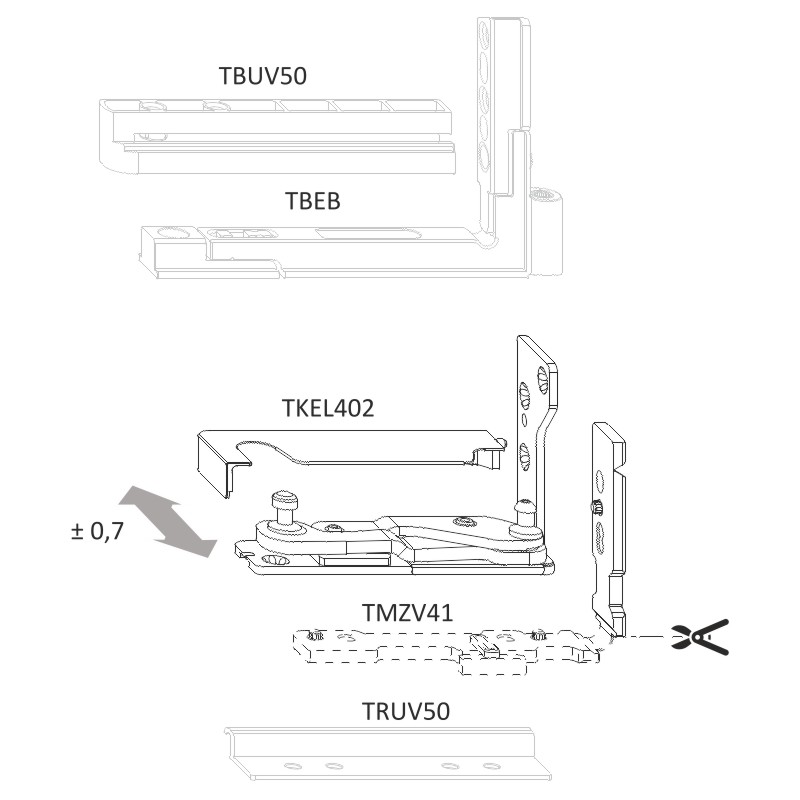 SIEGENIA-AUBI TITAN Ecklager AX 24-30 BSW Produktbild BIGANW L