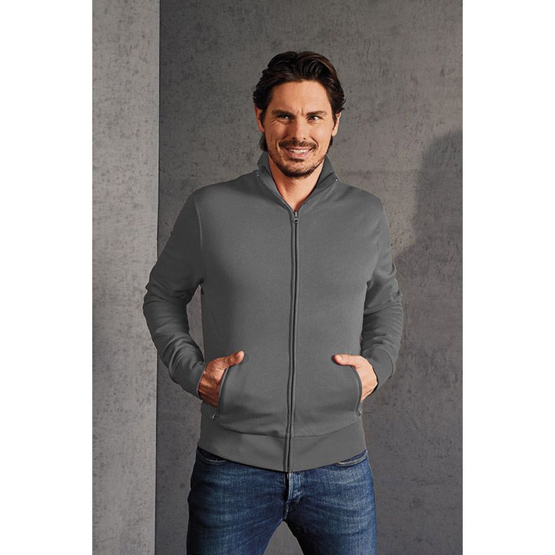 PROMODORO Men’s Jacket Stand-Up Collar steel gray Produktbild BIGANW L