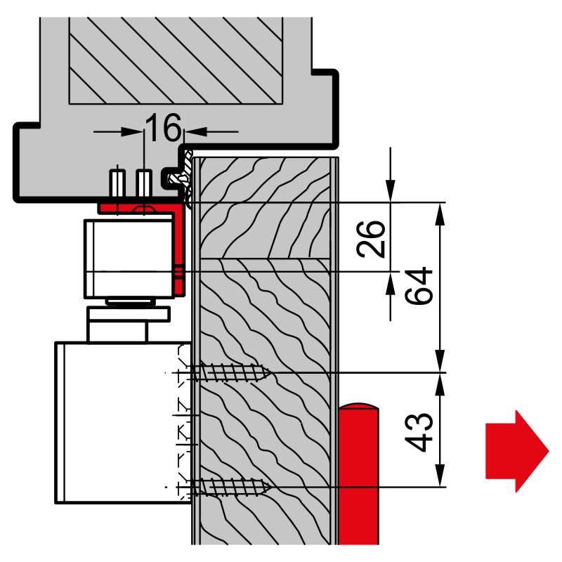 DORMAKABA Sturzfutterwinkel G-EMF XEA 140° Produktbild BIGANW L