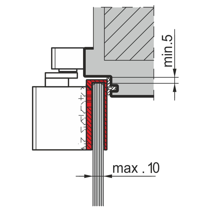 DORMAKABA Glastürschuh für TS 92 XEA Produktbild BIGANW L