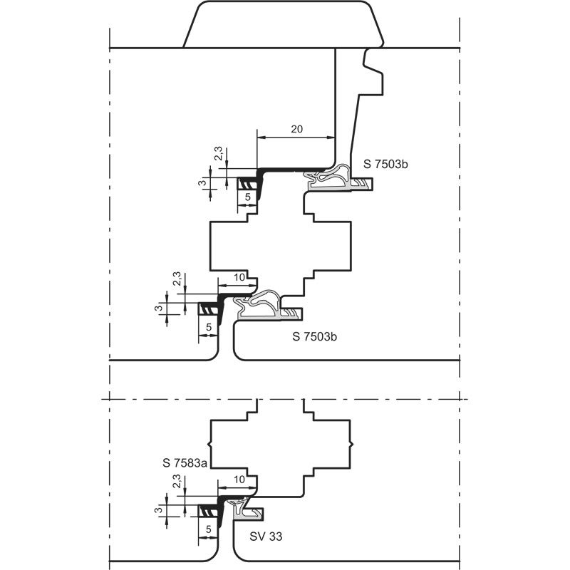 DEVENTER Stulpdichtung S 7583a Produktbild BIGANW L