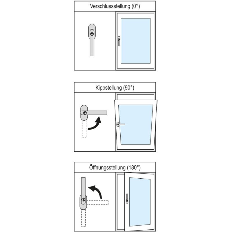 greenteQ Fenstergriff FG61.TBT1.SG100.ER abschließbar - 100NM inkl. Schrauben Produktbild BIGANW L