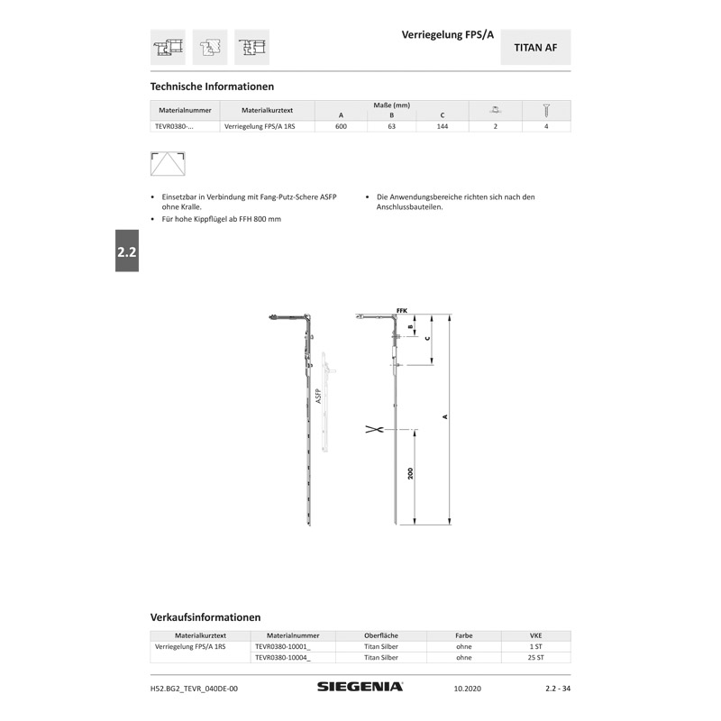 Verriegelung FPS/A 1RS TS K25 Produktbild BIGANW L