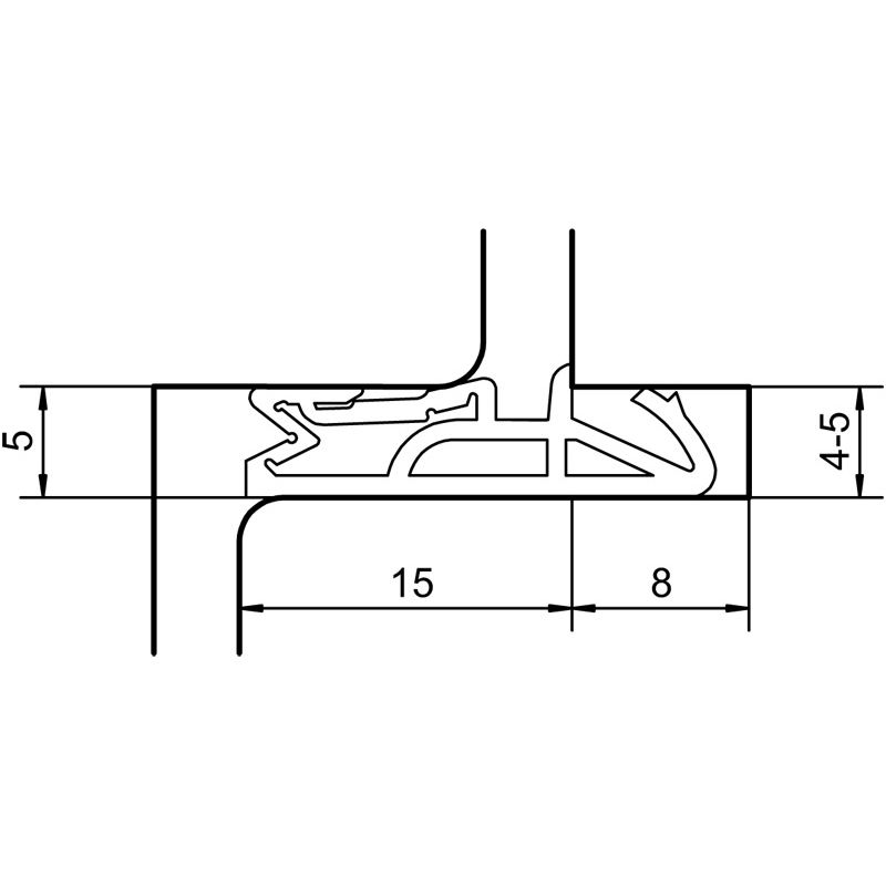Dichtprofil SV 155 weiß VE100 Produktbild BIGANW L