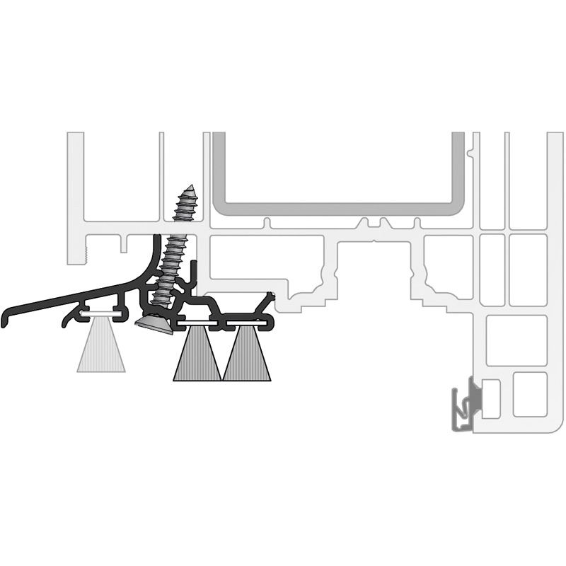 greenteQ Wetterschenkel WSA88302/BD10/BD10 GEALAN 9000 NL L=1,95 m schwarz Produktbild BIGANW L