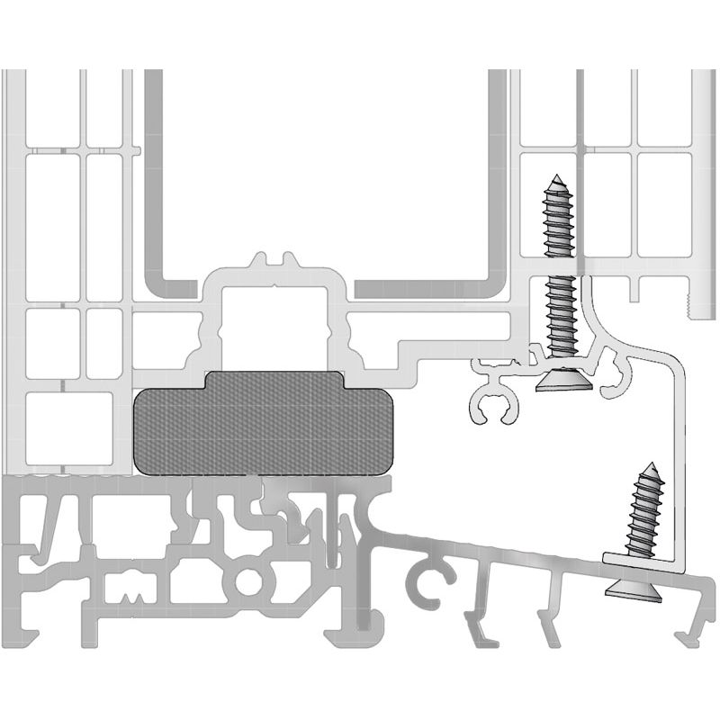 GKG Türschwelle 82,5 mm TS88310-FL mit loser Schließblechleiste 22 mm Produktbild BIGANW L