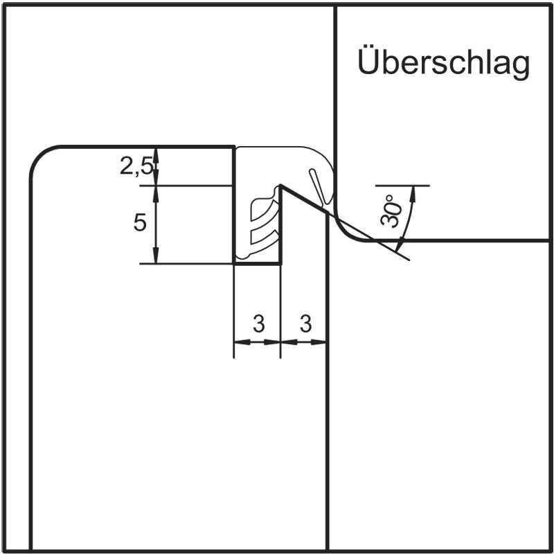 DEVENTER Überschlagdichtung SP33b Produktbild BIGANW L