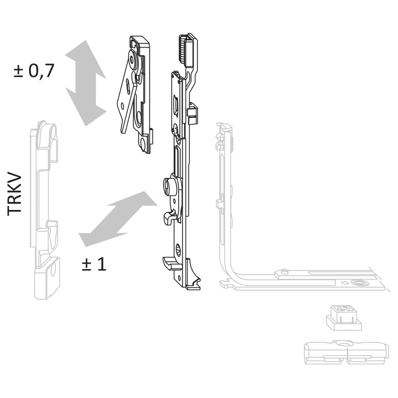 Kippriegelbauteil AF/FH TS K25 Produktbild BIGANW L