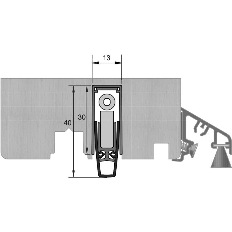 GKG Bodendichtung absenkbar 0.0 BOD13 Produktbild BIGANW L
