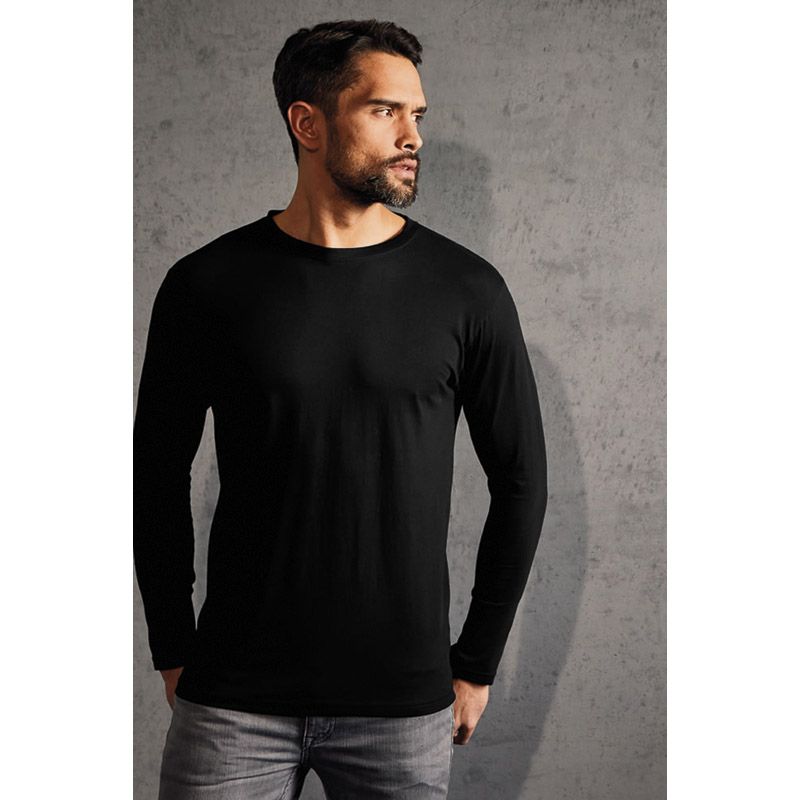 PROMODORO Men’s Premium-T Longsleeve schwarz Produktbild BIGANW L