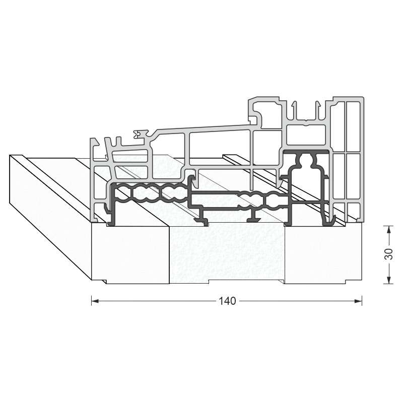 greenteQ Unterbaudämmprofil HST hochdämmend für GU-thermostep 164 Produktbild BIGANW L
