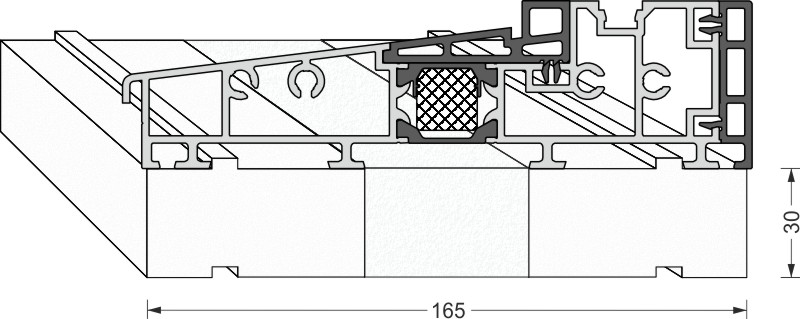 greenteQ Unterbaudämmprofil HST hochdämmend für Schüco EasySlide CT 70 Produktbild BIGANW L