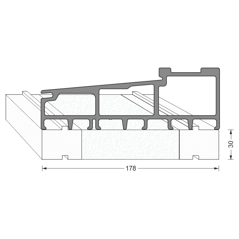 greenteQ Unterbaudämmprofil HST hochdämmend für Maco Fiber-Therm GFK 180 CH Produktbild BIGANW L