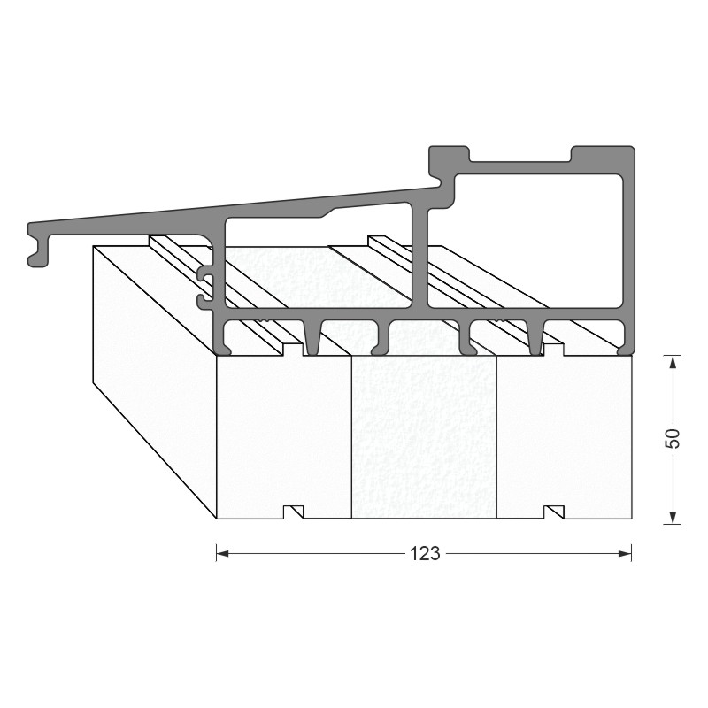 greenteQ Unterbaudämmprofil HST hochdämmend für Maco Fiber-Therm GFK 180 Produktbild BIGANW L