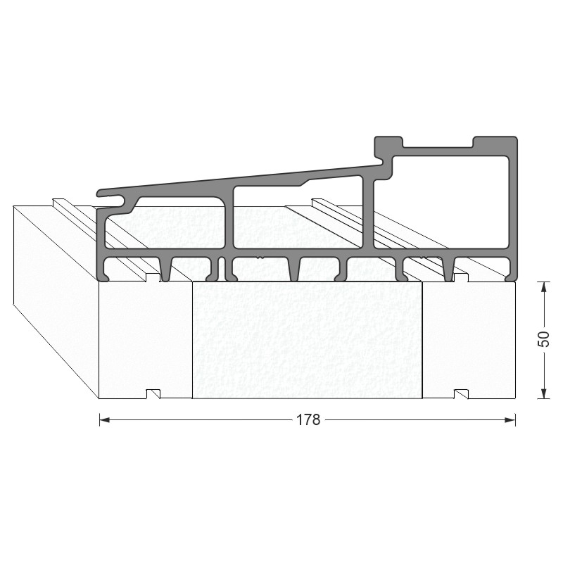 greenteQ Unterbaudämmprofil HST hochdämmend für Maco Fiber-Therm GFK 180 CH Produktbild BIGANW L