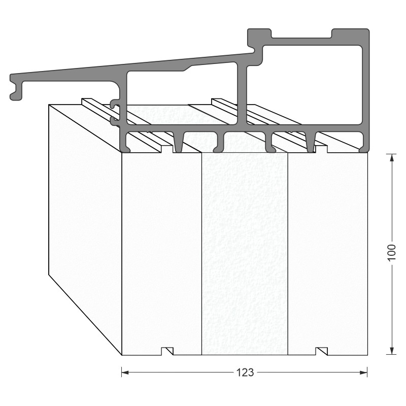 greenteQ Unterbaudämmprofil HST hochdämmend für Maco Fiber-Therm GFK 180 Produktbild BIGANW L