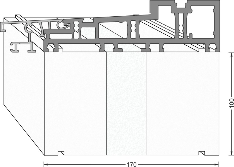 greenteQ Unterbaudämmprofil HST hochdämmend für Hautau Atrium HS ThermoTop 2.2 WP12 Produktbild BIGANW L