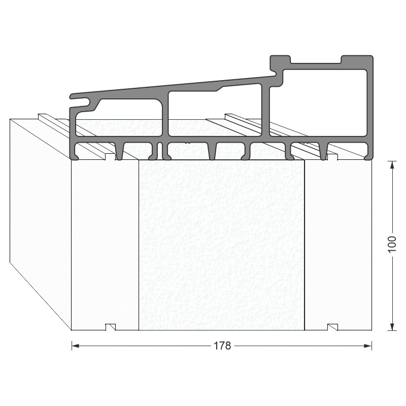 greenteQ Unterbaudämmprofil HST hochdämmend für Maco Fiber-Therm GFK 180 CH Produktbild BIGANW L