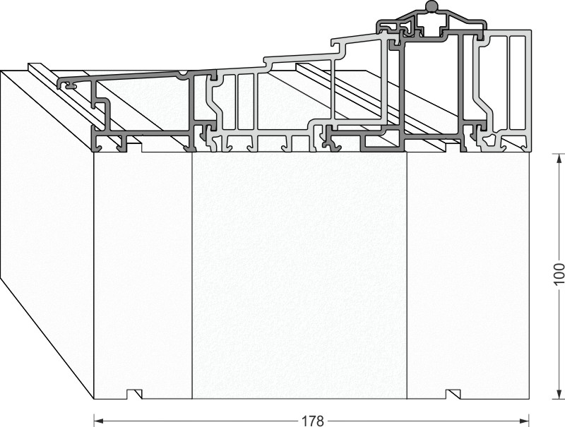 greenteQ Unterbaudämmprofil HST hochdämmend für VEKA Vekaslide 82 Produktbild BIGANW L