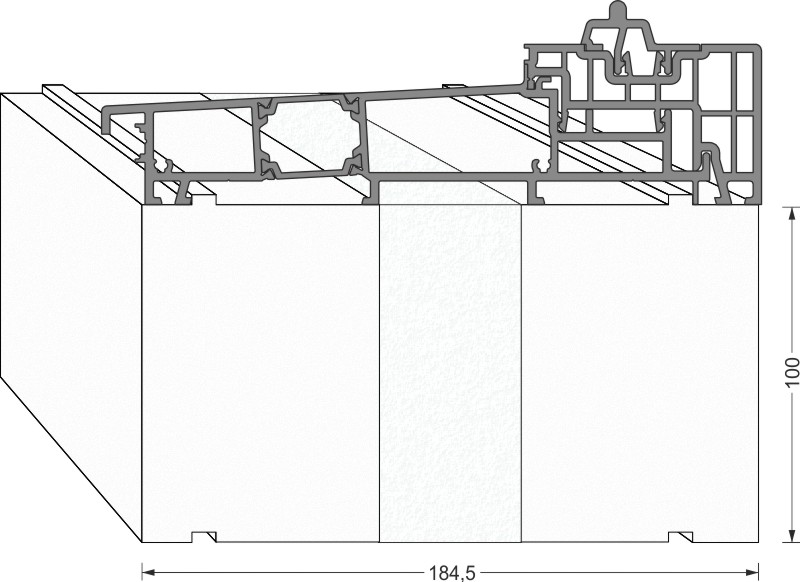 greenteQ Unterbaudämmprofil HST hochdämmend für Aluplast lift-slide Standard Produktbild BIGANW L