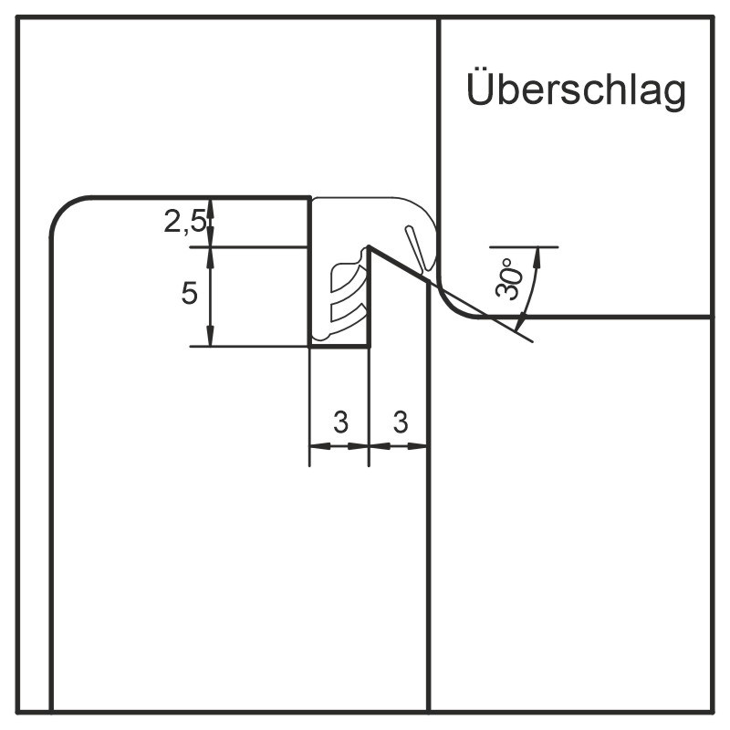 Dichtprofil SP 33b rustikalbraun VE200 Produktbild BIGANW L