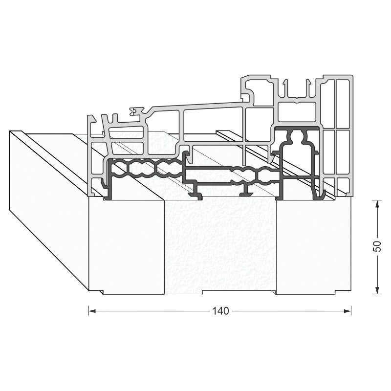 greenteQ Unterbaudämmprofil HST hochdämmend für GU-thermostep 164 Produktbild BIGANW L