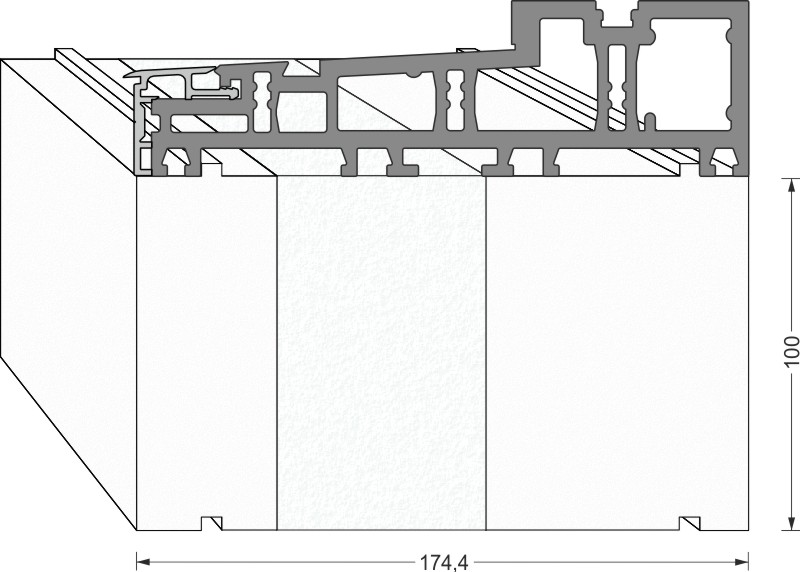 greenteQ Unterbaudämmprofil HST hochdämmend für Hautau Atrium HS ThermoTop 2.2 WP11 Produktbild BIGANW L