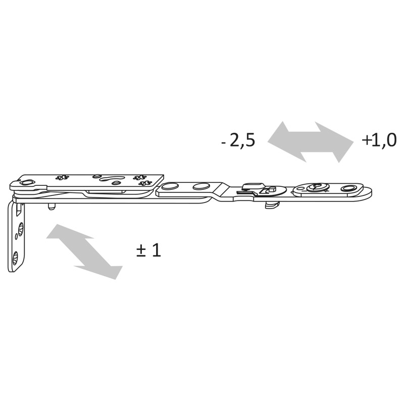 SIEGENIA-AUBI TITAN Scherenarm DF AX 24 Produktbild BIGANW L