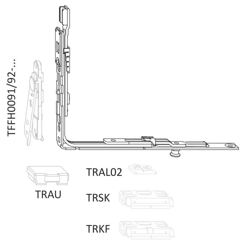 SIEGENIA-AUBI TITAN Eckumlenkung VSU/K+ DF FHA/FBS Produktbild BIGANW L