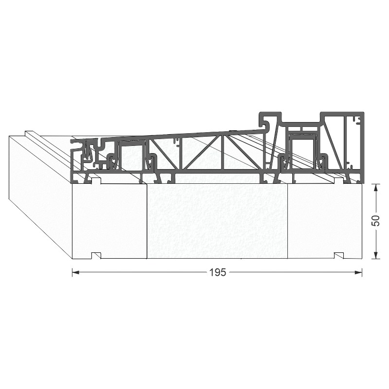 greenteQ Unterbaudämmprofil HST hochdämmend für Aluplast lift-slide BF facelift Produktbild BIGANW L