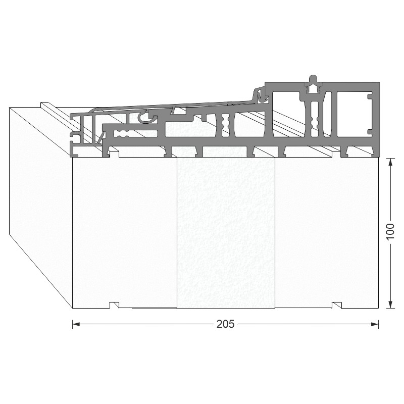 greenteQ Unterbaudämmprofil HST hochdämmend für Profine Premidoor 88 Produktbild BIGANW L