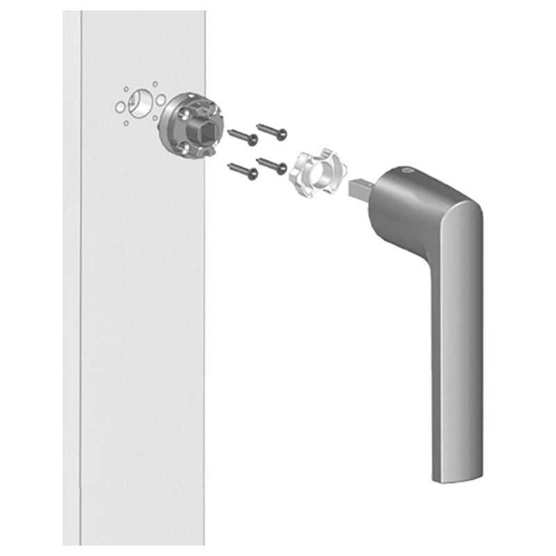 HOPPE Fenstergriff ohne Rosette TOULON 0737RLS abschließbar - inkl. Schrauben Produktbild BIGANW L