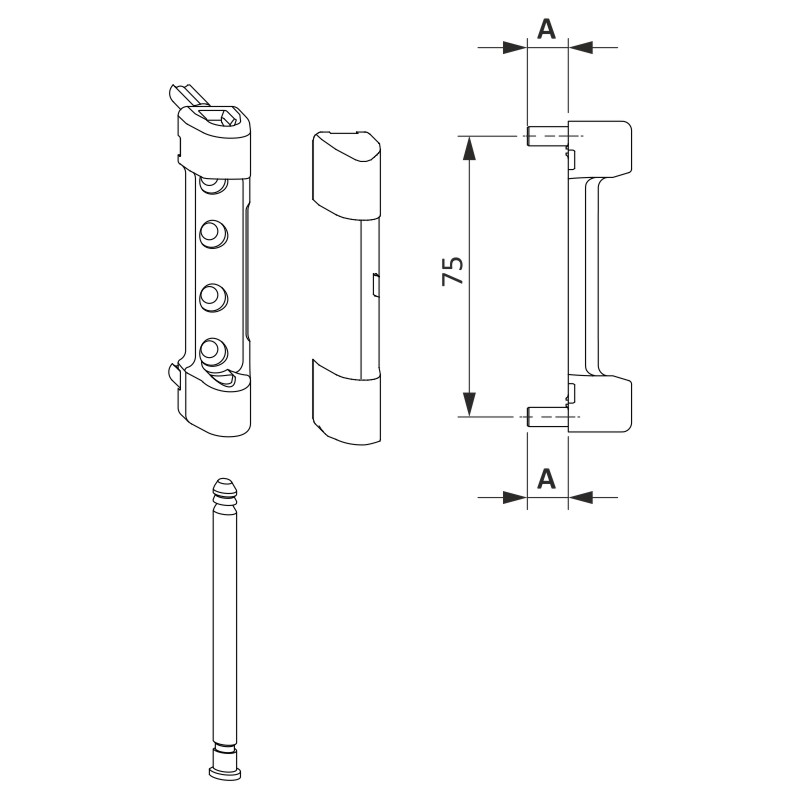 Scherenlager D6x24 Ral 9016 K100 Produktbild BIGANW L