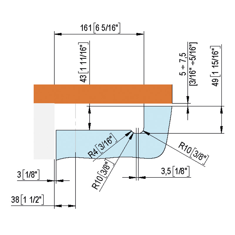 Selbstschließ.Bandsystem VERTO VT 150E00 Pendeltür, roh (CO 000) R/L 150EOO Produktbild BIGANW L